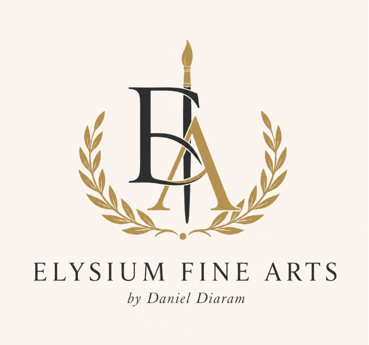 ELYSIUM FINE ARTS BY DANIEL DANIEL DIARAM logo